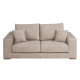 Sofá Beige Fibra Madera de pino Gomaespuma 206 x 88 x 100 cm