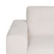 3-Seater Sofa Cream Wood 220 x 87 x 85 cm