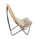 Armchair 76 x 76 x 87 cm Natural Black Natural Fibre