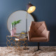 Wall mirror Golden Aluminium Crystal 100 x 4 x 100 cm