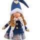 Christmas bauble Blue Girl 16 x 10 x 52 cm