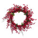 Corona de Navidad Rojo Verde Ratán Plástico 45 x 45 cm