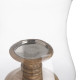 Candleholder Natural Wood Crystal 20 x 20 x 57 cm