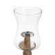 Candleholder Natural Wood Crystal 20 x 20 x 57 cm