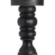 Candleholder Black Wood Crystal 12 x 12 x 55 cm