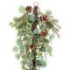 Door Hanger Christmas Green Natural Rattan Plastic 71,12 cm