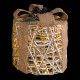 Adorno Navideño Blanco Natural Metal Plástico Fibra Caja De Regalo 25 x 25 x 35 cm (3 Unidades)