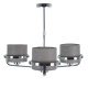 Lámpara de Techo Gris Plateado Lino Metal Hierro 220-240 V 52 x 50 x 44,5 cm
