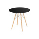 Table Black Natural 80 x 80 x 75 cm