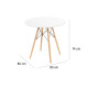 Mesa Blanco Natural 80 x 80 x 74 cm