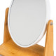 Magnifying Mirror White Natural Bamboo Crystal polystyrene 17 x 10 x 25 cm
