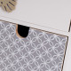 Jewelry box LEAVES White Grey Natural MDF Wood 17 x 11 x 31 cm