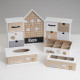Jewelry box LEAVES White Grey Natural MDF Wood 26 x 11 x 24 cm