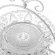 Fruit Bowl White Transparent Crystal 25 x 25 x 29 cm