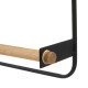 Kitchen Paper Holder Black Natural Iron 34 x 11 x 39 cm