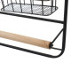 Kitchen Paper Holder Black Natural Iron 38 x 7,5 x 61 cm