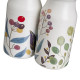 Oil and Vinegar Set BERRIES White Red Green Wood Stoneware 210 ml 21 x 8,5 x 18 cm 4 Pieces