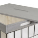 Juego de Cestos Gris Poliéster Hierro Madera MDF 800 ml 2 L 3 L 6 L 1,2 L 42 x 31 x 54 cm
