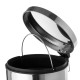 Pedal bin Black Silver 12 L