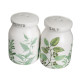 Oil and Vinegar Set GREENS White Green Wood Stoneware 210 ml 21 x 8,5 x 18 cm 4 Pieces