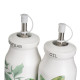 Oil and Vinegar Set GREENS White Green Wood Stoneware 210 ml 21 x 8,5 x 18 cm 4 Pieces