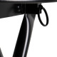 Taburete Negro Poliuretano PVC Hierro 30 x 30 x 45 cm
