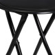 Taburete Negro Poliuretano PVC Hierro 30 x 30 x 45 cm