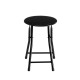 Taburete Negro Poliuretano PVC Hierro 30 x 30 x 45 cm