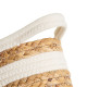 Set of Baskets White Natural Cotton Water hyacinth (3 Units)