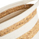 Set of Baskets White Natural Cotton Water hyacinth (3 Units)