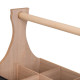Basket HEARTS White Black Natural Wood Cane MDF Wood 25 x 17 x 28 cm