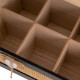 Basket HEARTS White Black Natural Wood Cane MDF Wood 25 x 17 x 28 cm