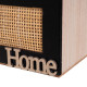 Basket HEARTS White Black Natural Wood Cane MDF Wood 25 x 17 x 28 cm