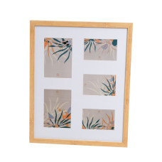 Photo frame White Natural Crystal MDF Wood