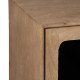 Mueble Auxiliar BURNIE Negro Natural Cristal Madera de mango 81 x 41 x 83 cm