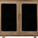 Mueble Auxiliar BURNIE Negro Natural Cristal Madera de mango 81 x 41 x 83 cm