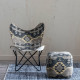 Pouffe Black Taupe 45 x 45 x 45 cm