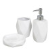 Bath Set White Ceramic 23,5 x 8 x 23,5 cm