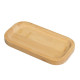 Bath Set Transparent Natural Bamboo polystyrene 17 x 9,5 x 19 cm
