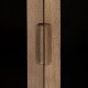 Armario BURNIE Negro Natural Cristal Madera de mango 107 x 40,5 x 142 cm