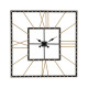 Reloj de Pared Negro Dorado Hierro 80 x 3,5 x 80 cm