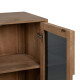 Sideboard BURNIE Black Natural Crystal Mango wood 162 x 41 x 83 cm