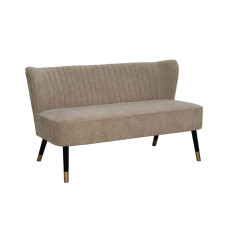 Sofá de Jardín Negro Beige Dorado 134 x 74 x 70 cm