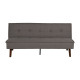 Sofá Cama Negro Gris 181 x 102 x 85 cm