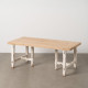 Dining Table White Natural Fir wood 120 x 60 x 48 cm