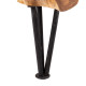 Centre Table Black Natural 80 x 80 x 45 cm