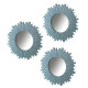 Wall mirror Blue 25 x 1,5 x 25 cm (3 Units)