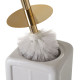 Escobilla para el Baño Blanco Cerámica 11 x 11 x 30 cm