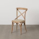 Silla de Comedor Beige Natural Madera de caucho Algodón Poliéster 44 x 42 x 88 cm