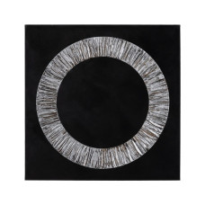 Painting Black Grey Abstract 100 x 3 x 100 cm